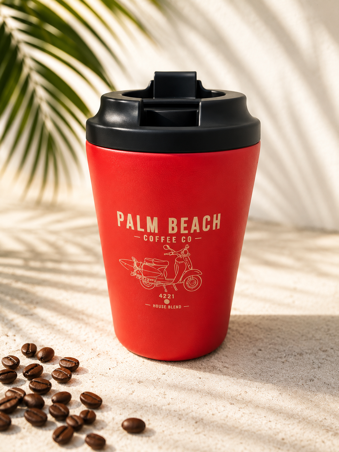 Palm Beach Coffee Co Reusable Cup               Stainless Steel                     Chilli - 8oz