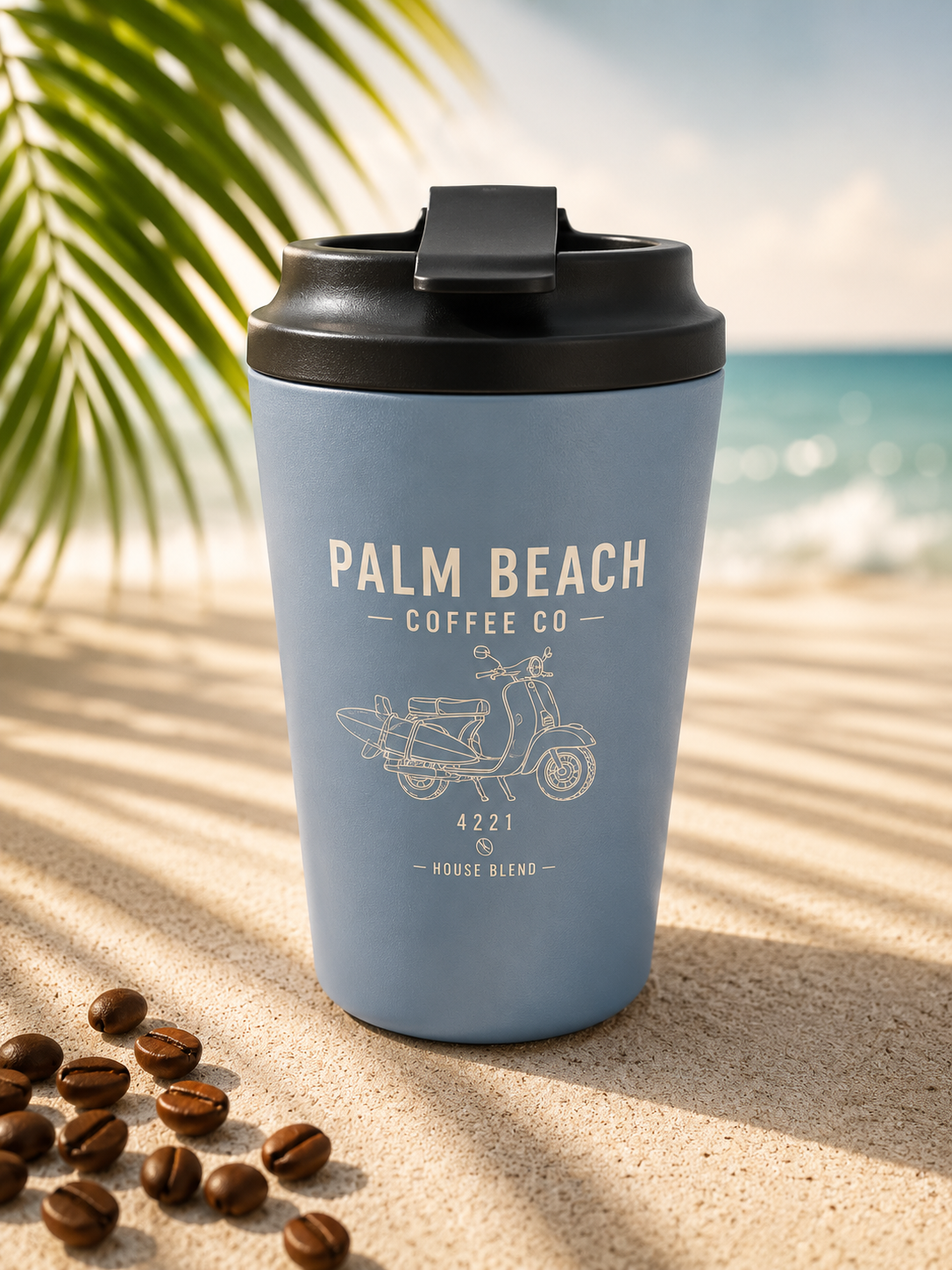 Palm Beach Coffee Co Reusable Cup                Stainless Steel                     River - 8oz