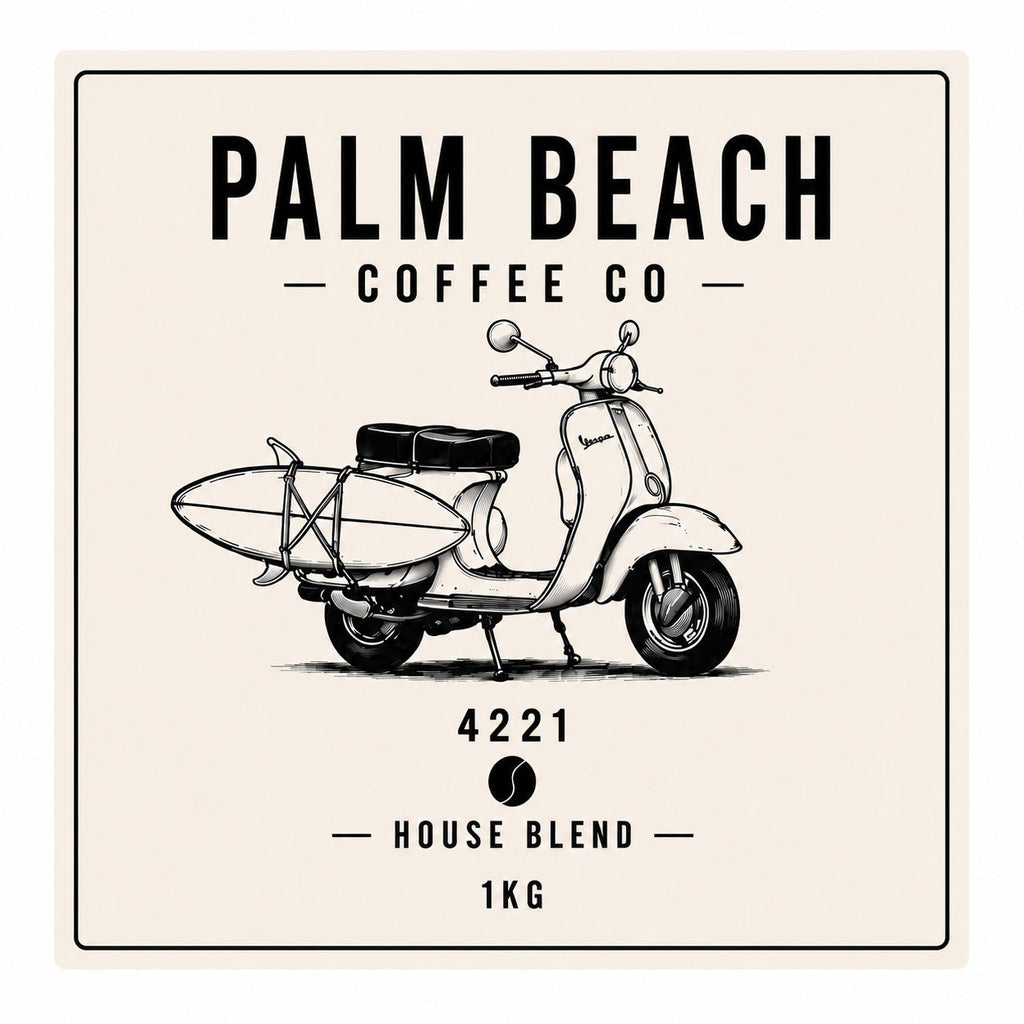 Palm Beach Coffee Co House Blend 1 kg label