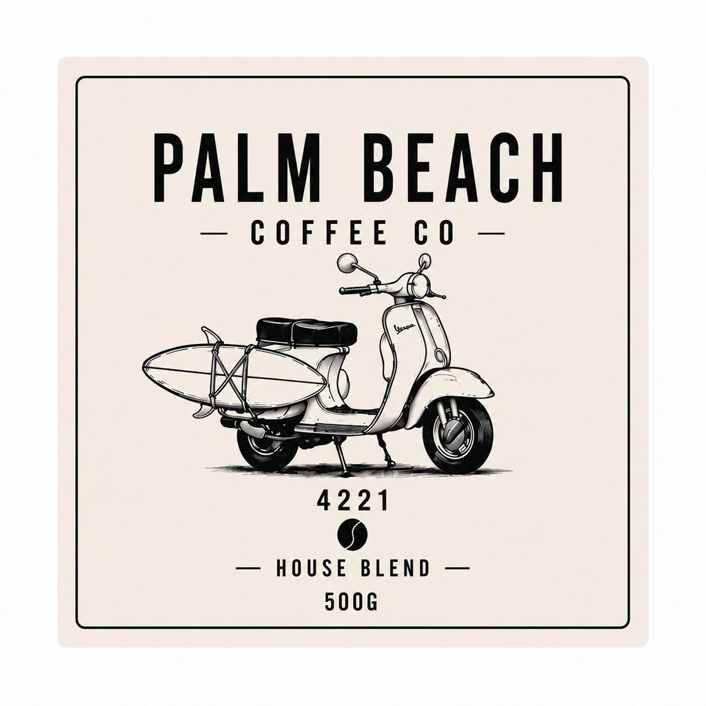 Palm Beach Coffee Co House Blend 500 g label